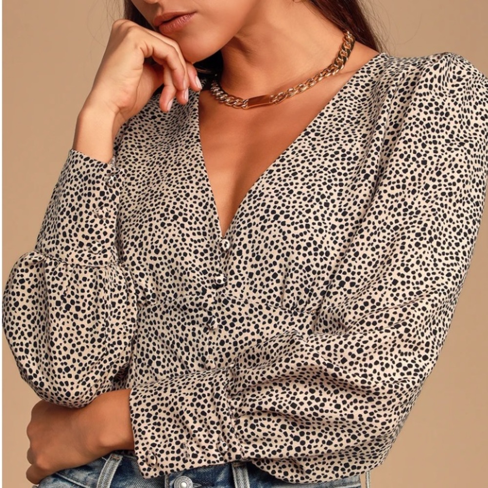 NWOT Beautiful animal print blouse